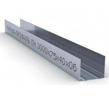 Профиль направляющий Кнауф / Knauf 75 х 40 мм. 3 м. 0,60 мм.