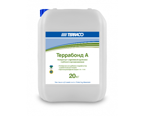 Проникающий грунт-концентрат акриловый Terrabond A для внутренних работ 20 кг. Terraco