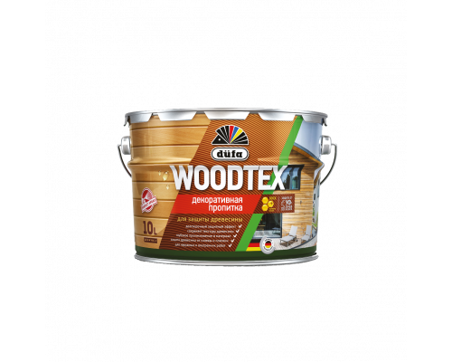 Пропитка декоративная для защиты древесины алкидная Woodtex венге 10 л., Dufa