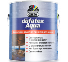 Пропитка декоративная для защиты древесины Dufatex-Aqua шелковисто-глянцевая сосна 2,5 л. Dufa 