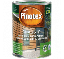 Пропитка декоративная для защиты древесины Pinotex Classic полуматовая бесцветная 1 л.