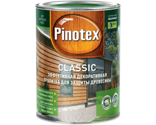 Пропитка декоративная для защиты древесины Pinotex Classic полуматовая бесцветная 2,7 л.