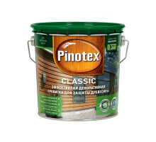 Пропитка декоративная для защиты древесины Pinotex Classic полуматовая бесцветная 2,7 л.