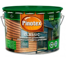 Пропитка декоративная для защиты древесины Pinotex Classic полуматовая сосна 9 л.