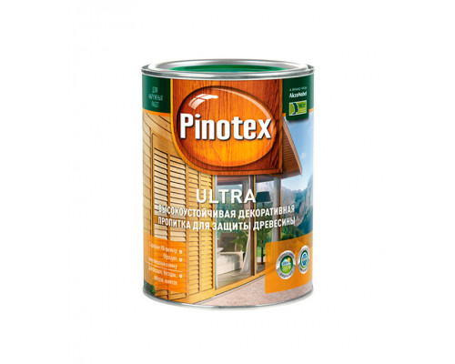 Пропитка декоративная для защиты древесины Pinotex Classic полуматовая светлый дуб 1 л.