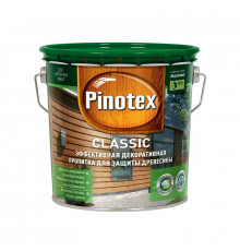 Пропитка декоративная для защиты древесины Pinotex Classic полуматовая светлый дуб 2,7 л.