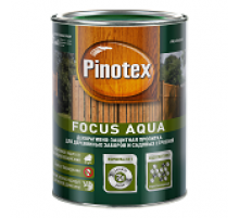 Пропитка декоративная для защиты древесины Pinotex Focus Aqua красное дерево 2,5 л.