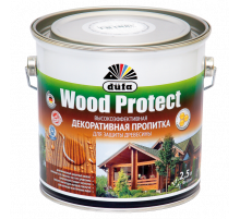 Пропитка декоративная для защиты древесины Wood Protect бесцветная 2,5 л., Dufa