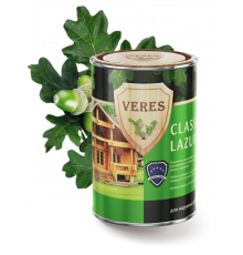 Пропитка декоративно-защитная для древесины полуматовая Veres Classic lazura № 4 орех 0,9 л.