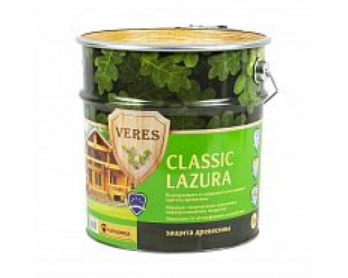 Пропитка декоративно-защитная для древесины Veres Classic lazura № 29 калужница 9 л.