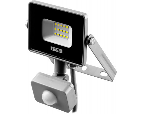 Прожектор LEDPro светодиодный, STAYER Profi 57133-10, датчик движения, 10Вт