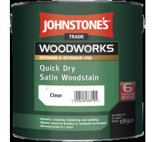 QUICK DRY SATIN WOODSTAIN WALNUT (Эбеновое дерево) Защитный состав для древесины матовый 2,5 л  JOHNSTONE`S