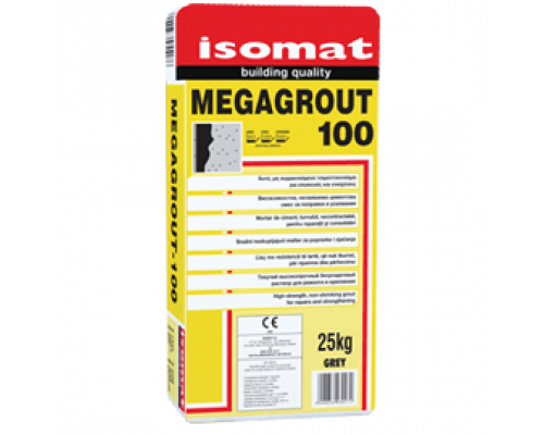 Раствор ремонтынй высокопрочный безусадочный легко текучий жидкий ISOMAT Megagrout-100 серый 25 кг.