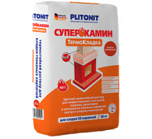 Раствор термостойкий Plitonit/Плитонит СуперКамин ТермоКладка терракот 20 кг.