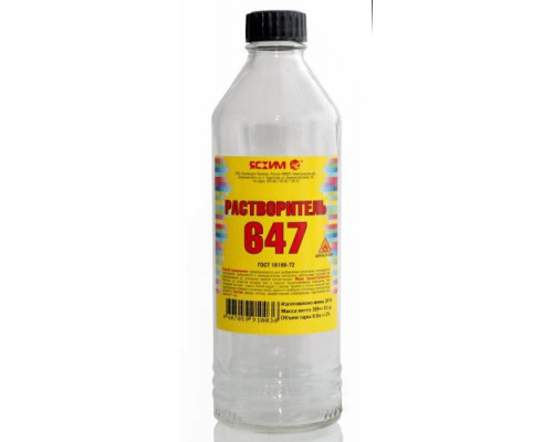 Растворитель 647 "Ясхим" Новгород 0,5л.