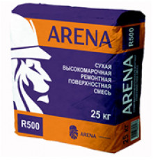 Ремонтный состав для бетона высокомарочный, тиксотропный ARENA RepairMaster R500 (65 МП) серый 25кг.