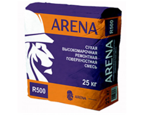 Ремонтный состав для бетона высокомарочный, тиксотропный ARENA RepairMaster R500 (85 МП) серый 25кг.