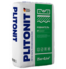 Ровнитель для грубого выравнивания бетонных полов Plitonit Р1 easy 25 кг.