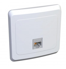 Розетка компьютерная 1-м СП Этюд RJ45 кат.5E бел. SE KOMC-001B