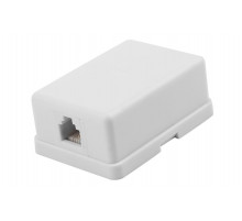 Розетка телефонная внешняя, 1 порт UTP RJ-14 (6P4C), CAT 3 REXANT 03-0001