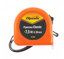 Рулетка Classic, 7.5 м х 24 мм, пластиковый корпус Sparta