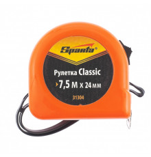 Рулетка Classic, 7.5 м х 24 мм, пластиковый корпус Sparta