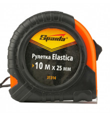 Рулетка Elastica, 10 м х 25 мм, обрезиненный корпус Sparta