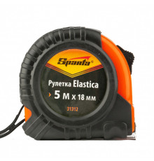 Рулетка Elastica, 5 м х 18 мм, обрезиненный корпус Sparta