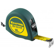 Рулетка KRAFTOOL GRAND, обрезиненный пластиковый корпус, 10м. х 25 мм.