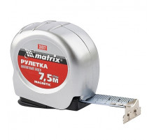 Рулетка Magnetic, 7,5 м х 25 мм, магнитный зацеп Matrix