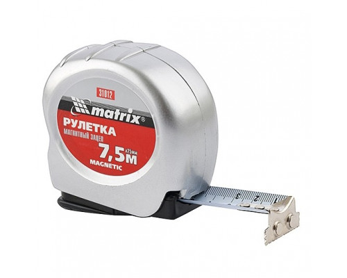 Рулетка Magnetic, 7,5 м х 25 мм, магнитный зацеп Matrix