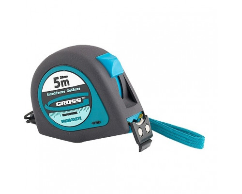Рулетка с магнитным обрезиненным зацепом Gross Ergonomisch 5 м. x 25 мм. 31103