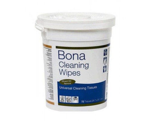 Салфетки для удаления клея, краски, масла, герметика, монтажной пены Bona Cleaning Wipes 72 шт/упак