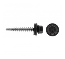 Саморез кровельный Daxmer 4,8 х 35 мм. RAL 9005 Чёрный янтарь