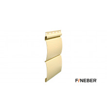 Сайдинг FineBer BlockHouse Classic Color Кремовый 3660 х 232 мм. 0,85 м2