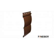 Сайдинг FineBer BlockHouse Extra Acrylic Могано 3660 х 232 мм. 0,85 м2