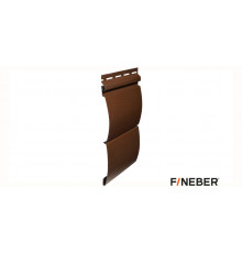 Сайдинг FineBer BlockHouse Extra Acrylic Могано 3660 х 232 мм. 0,85 м2