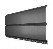 Сайдинг Lбрус 15 х 240 мм. Металл Профиль VALORI DarkGrey Темно-серый 0,5 мм.