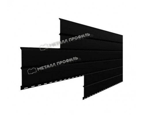 Сайдинг Металл Профиль Lбрус-15 х 240 мм. VikingMP-01-0,45 мм. RAL 9005 Черный