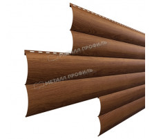 Сайдинг Металл Профиль Woodstock 28 х 330 мм. ECOSTEEL_MA МореныйДуб 0,5 мм.