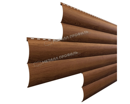 Сайдинг Металл Профиль Woodstock 28 х 330 мм. ECOSTEEL_MA МореныйДуб 0,5 мм.