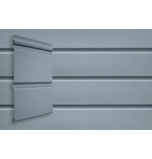 Сайдинг виниловый Двойной Брус Grand Line Классик Колор Плюс голубой 3000 мм.