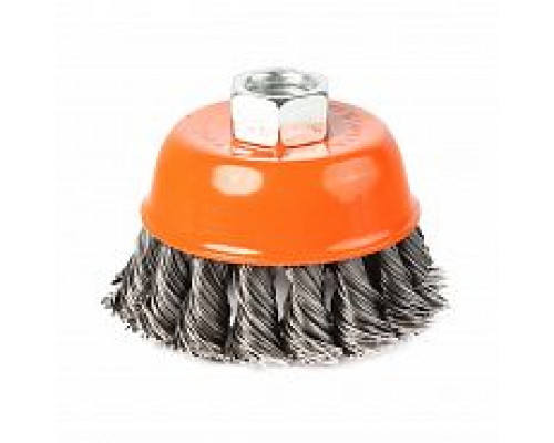 Щетка для УШМ чашка 125 мм. M14 витая проволока Patriot 813010008