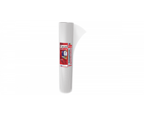 Сетка стеклотканевая усиленная (кл.А) панцирная  FasadPro3600 / 1 х 25 м. 320 гр/м2