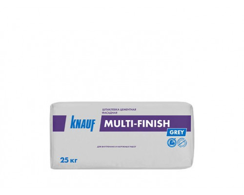 Шпаклевка цементная фасадная Knauf Multi-finish / Кнауф Мульти-Финиш серый 25 кг. (36шт/под)