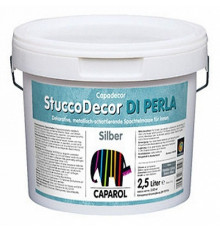 Шпатлевка декоративная Capadecor StuccoDecor Di Perla Silber с металлическим оттенком 2,5л. Caparol