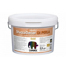 Шпатлевка декоративная с металлическим оттенком Capadecor StuccoDecor Di Perla Gold 2,5л. Caparol