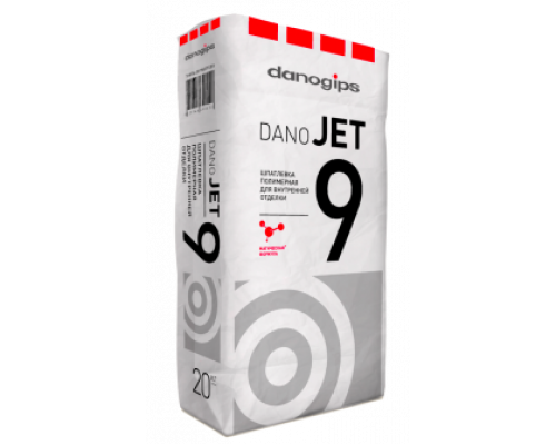 Шпатлевка для внутренних работ полимерная Дано Джет 9 / Dano Jet 9 финишная 20 кг. Danogips