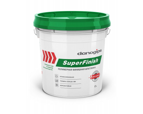 Шпатлевка для внутренних работ полимерная Danogips SuperFinish 17 л./ 28 кг. Шитрок