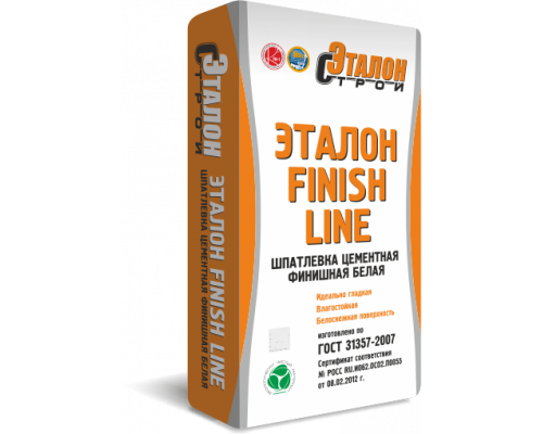 Шпатлевка финишная цементная "Эталон Finish Line" белая 20 кг.
